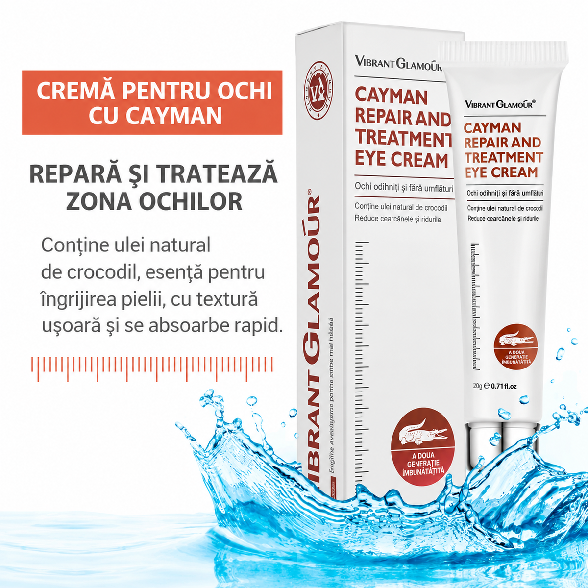 Crema Anti-Cearcăne cu Extract de Crocodil