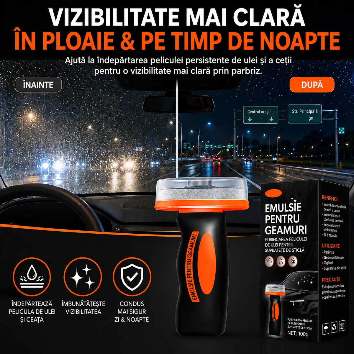 Soluție pentru Curățare Parbriz
